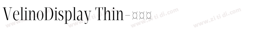 VelinoDisplay Thin字体转换